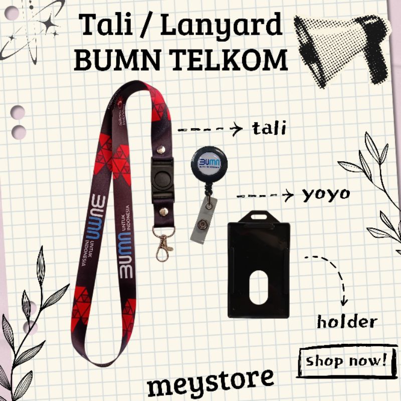 

Tali ID CARD / Lanyard BUMN TELKOM Hitam Merah READY [STOCK MELIMPAH] Termurahhh Harga Grosir!