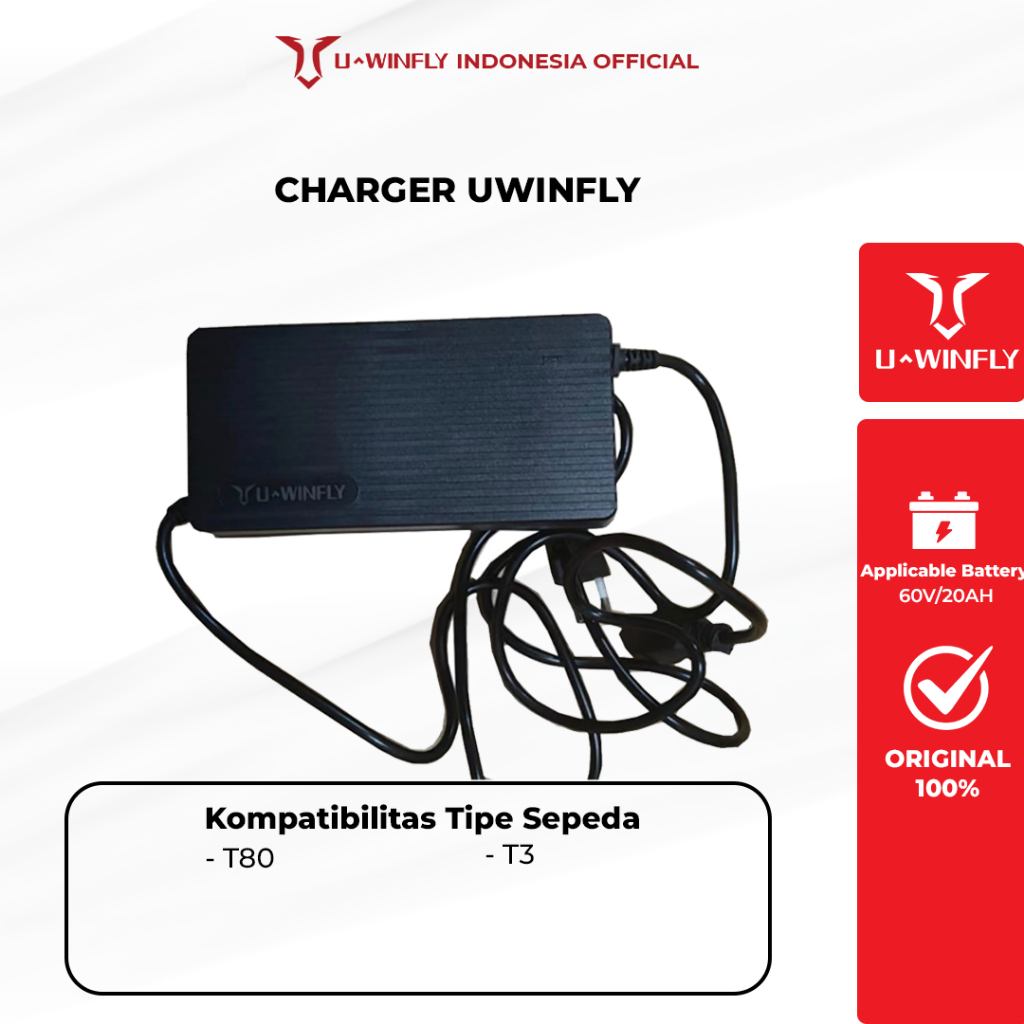 Charger Sepeda Listrik Uwinfly 100% Original 60V20Ah