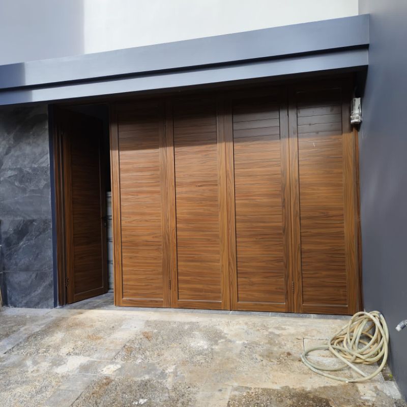pintu lipat serat kayu 5 daun