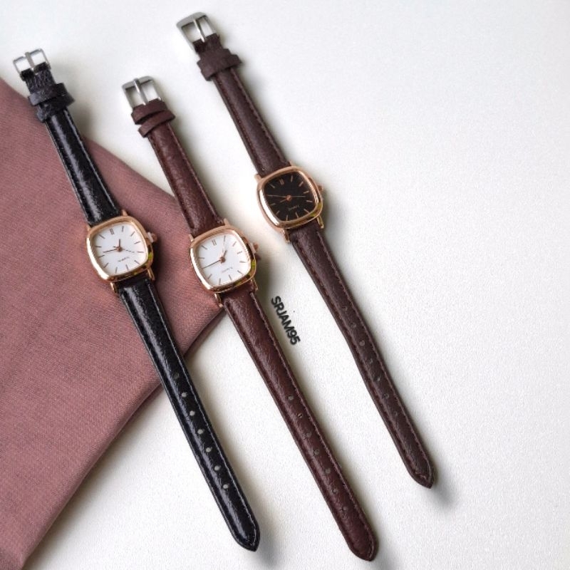 Jam Tangan Wanita Diameter Kecil Korean Style Jam Tangan Kulit