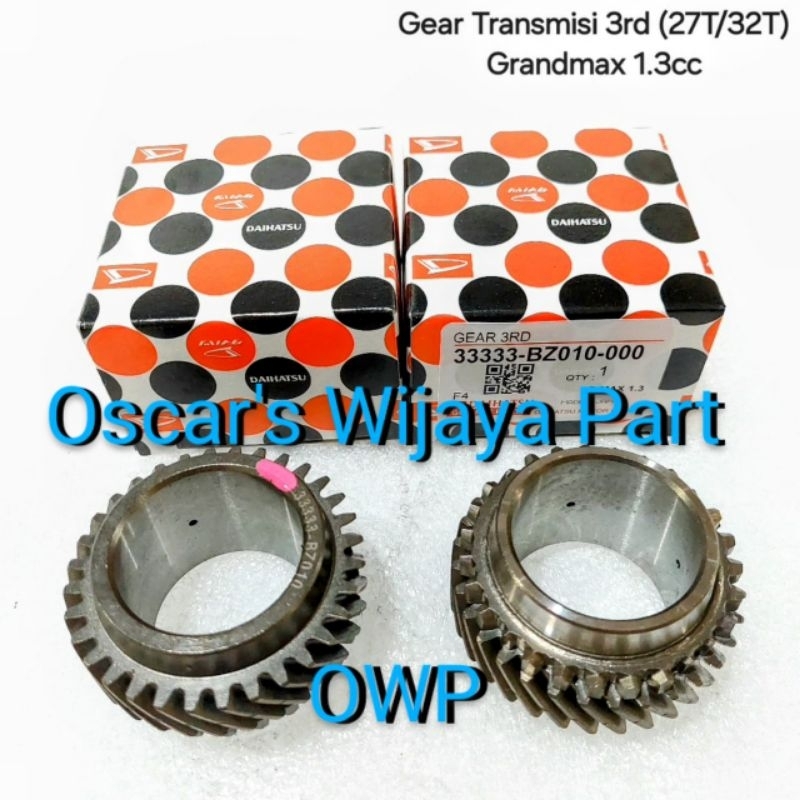 GEAR TRANSMISI GRAND MAX 1.3cc /3RD (27T/32T) /GEAR SPEED /GEAR TRANSFER MOBIL DAIHATSU GRAND MAX 1.