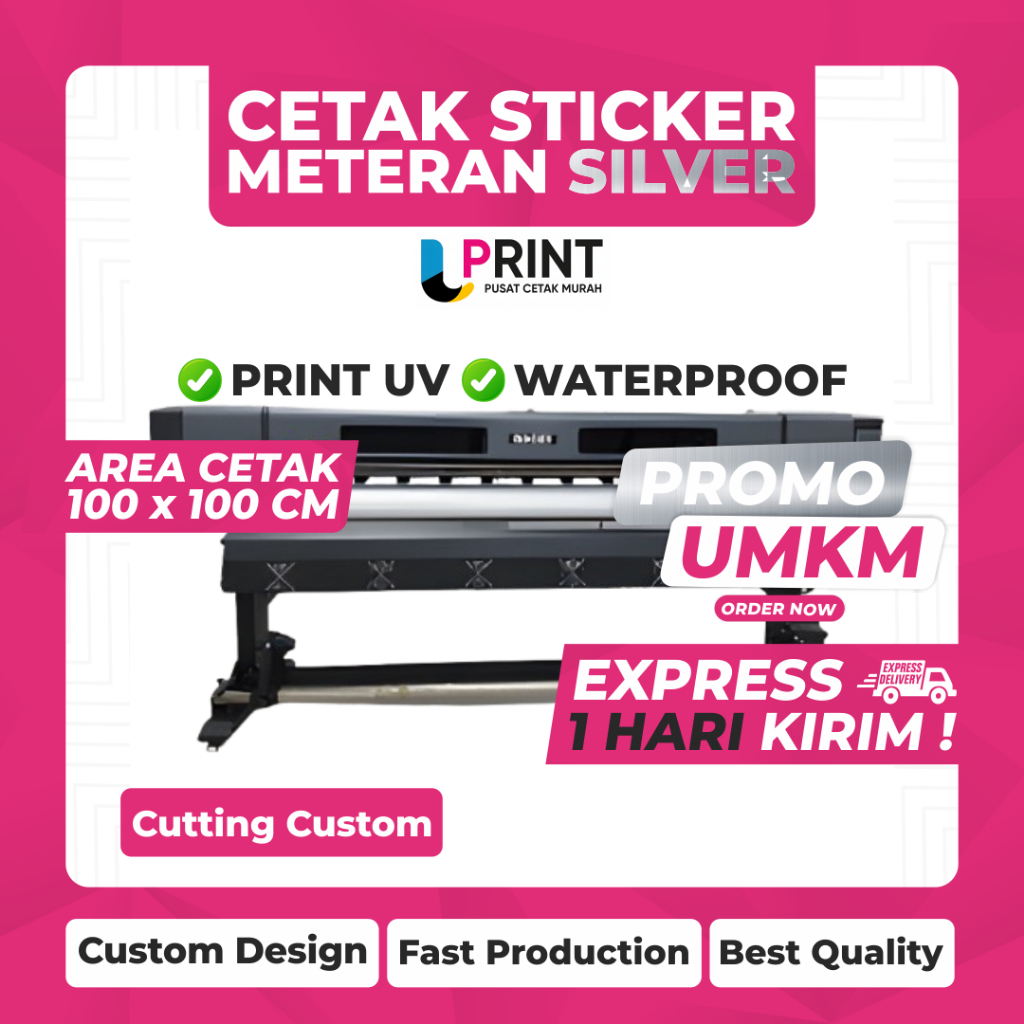 

CETAK STIKER CUSTOM METERAN UV BAHAN SILVER