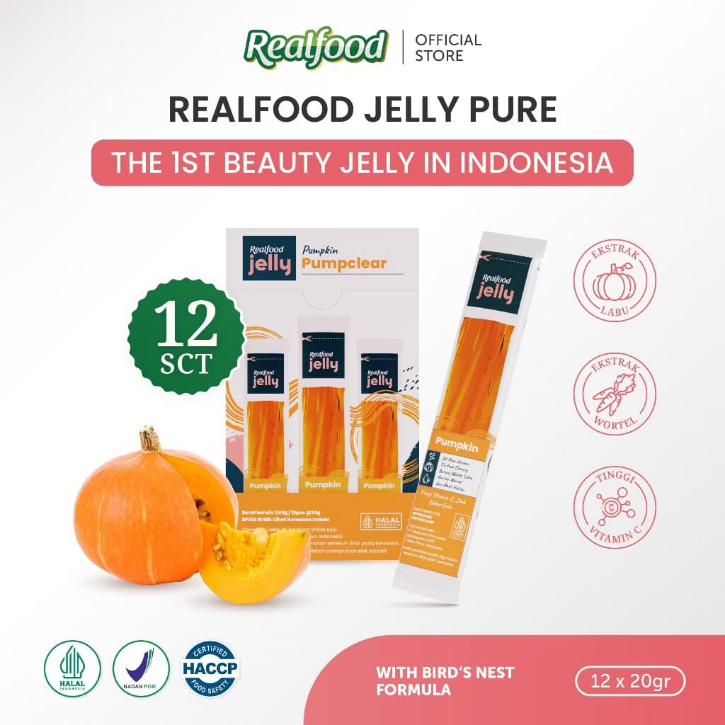 

Realfood Jelly Pumpclear Sarang Burung Walet 12 Sct