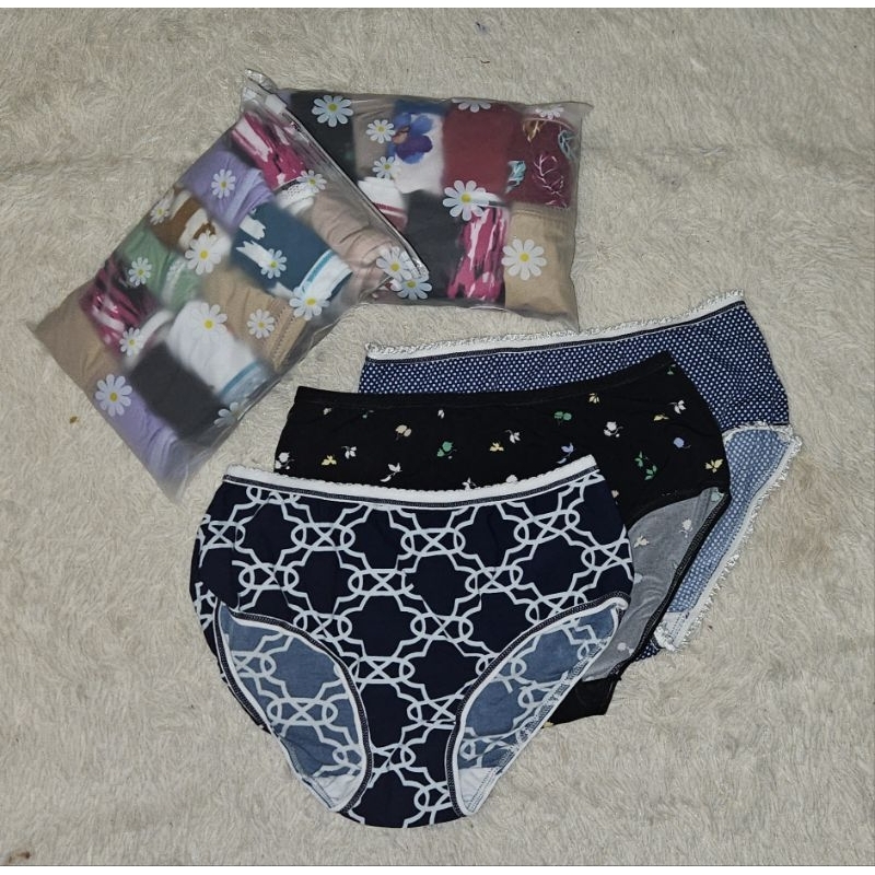 BEST SELLER 12PCS Celana Dalam / CD Wanita Bahan HnM H&M No Label (Sisa Ekspor)