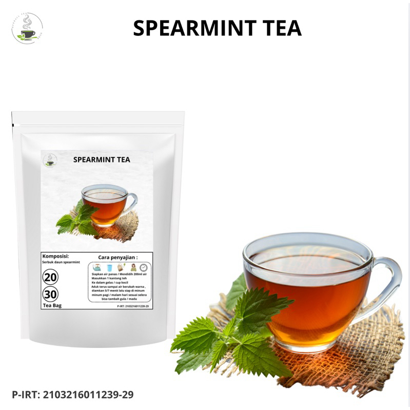

TEH CELUP HERBAL SPEARMINT LEAF TEA (mengatasi jerawat hormon & PCOS ) isi 20&30pcs Tea herbal