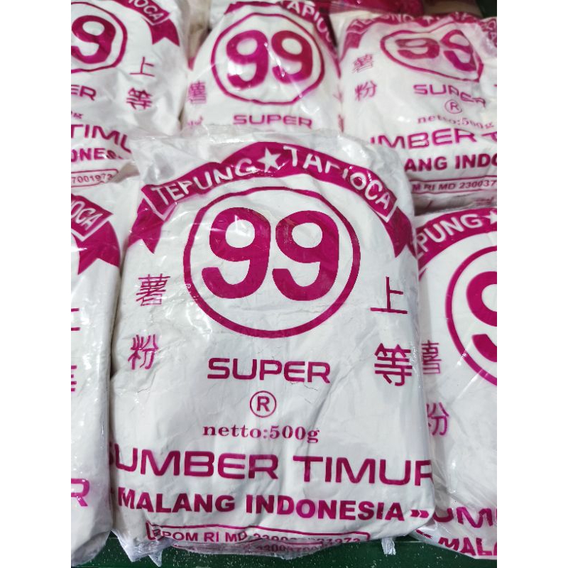 

TEPUNG TAPIOCA 500GR CAP 99 / TEPUNG TAPIOCA 99 / TEPUNG TAPIOKA 500GR / TEPUNG KANJI 500GR