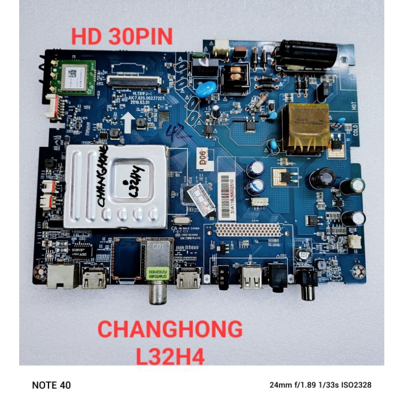 MAINBOARD TV CHANGHONG L32H4 SOKET LEBAR - MOBO TV CHANGHONG L32H4 - MOTHERBOARD TV CHANGHONG L32H4 