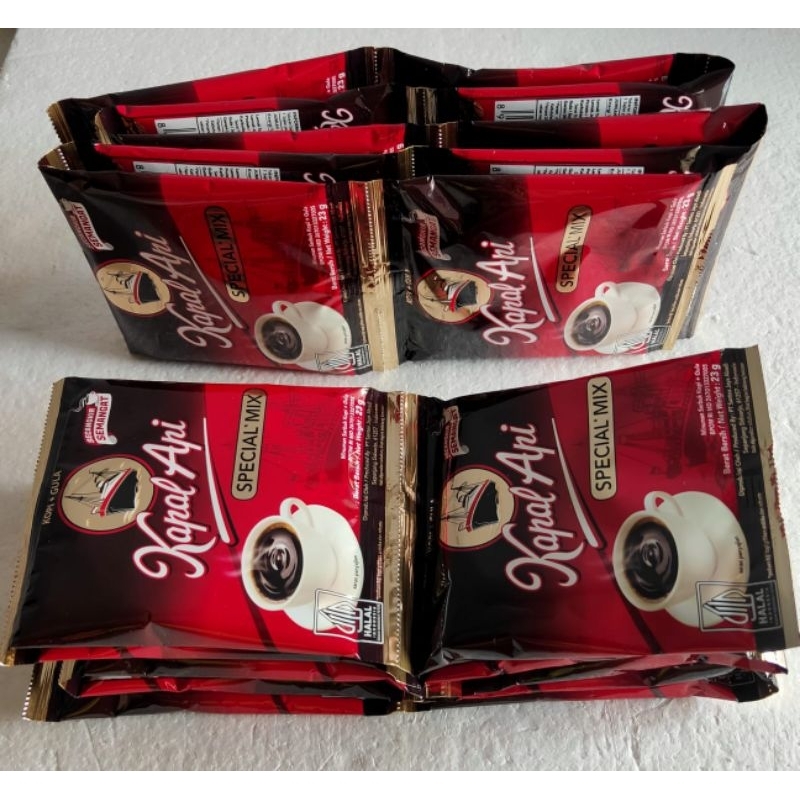

Kapal Api Kopi Special Mix (Kopi + Gula) 1 renteng isi 10 sachet