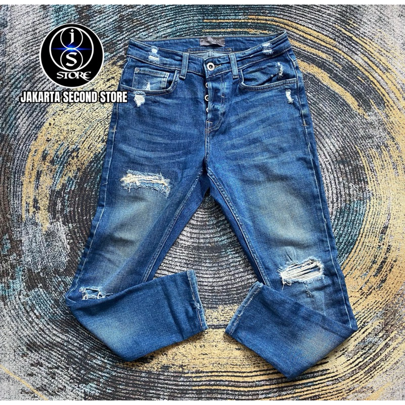 Celana Ripped Jeans Blue Zara Man