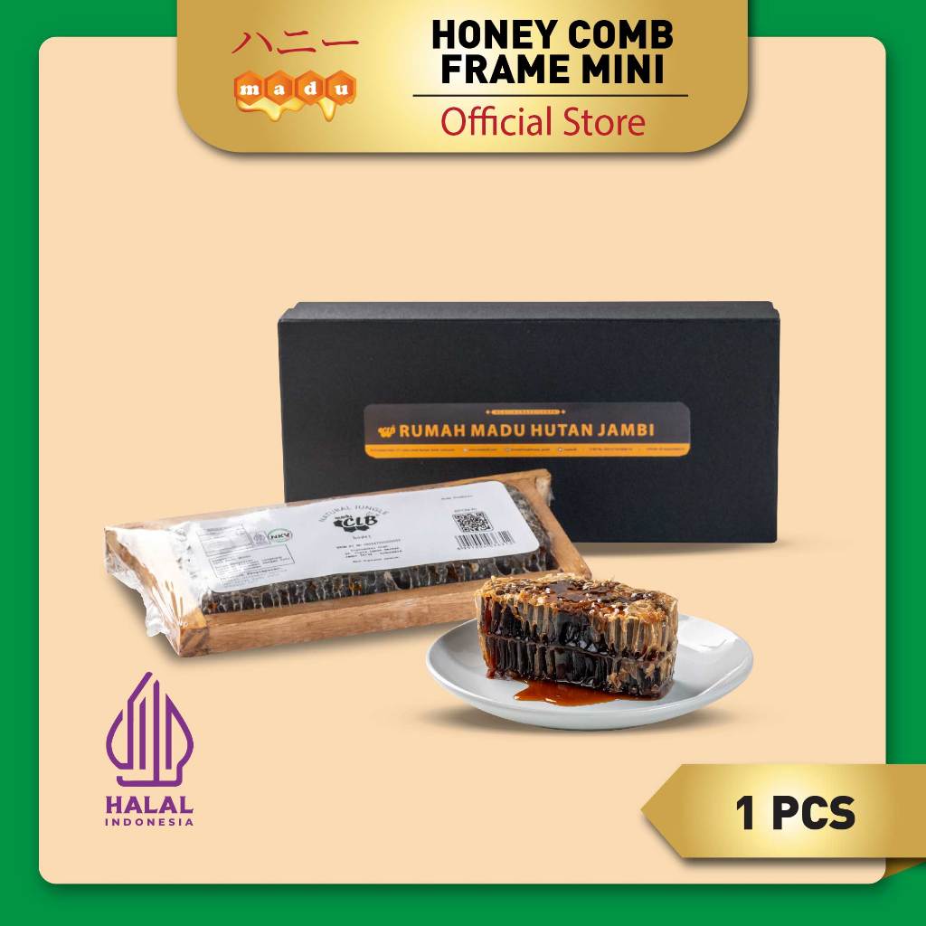

Madu Sarang Lebah Asli 100% Madu Hitam Tanpa Bahan Campuran 500gram / PREMIUM HONEYCOMB