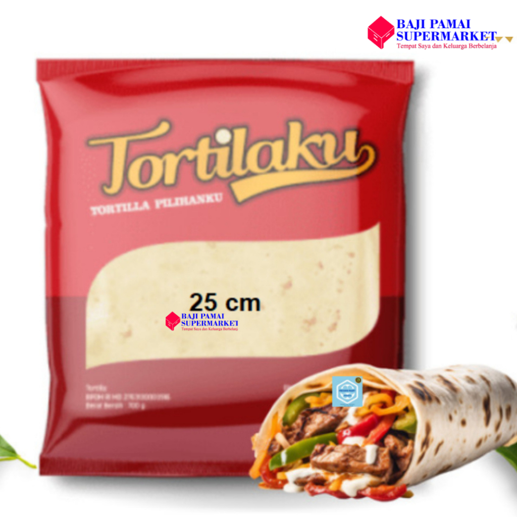 

Tortilaku Kulit Kebab Besar isi 20pcs Diameter 25cm 1250gr