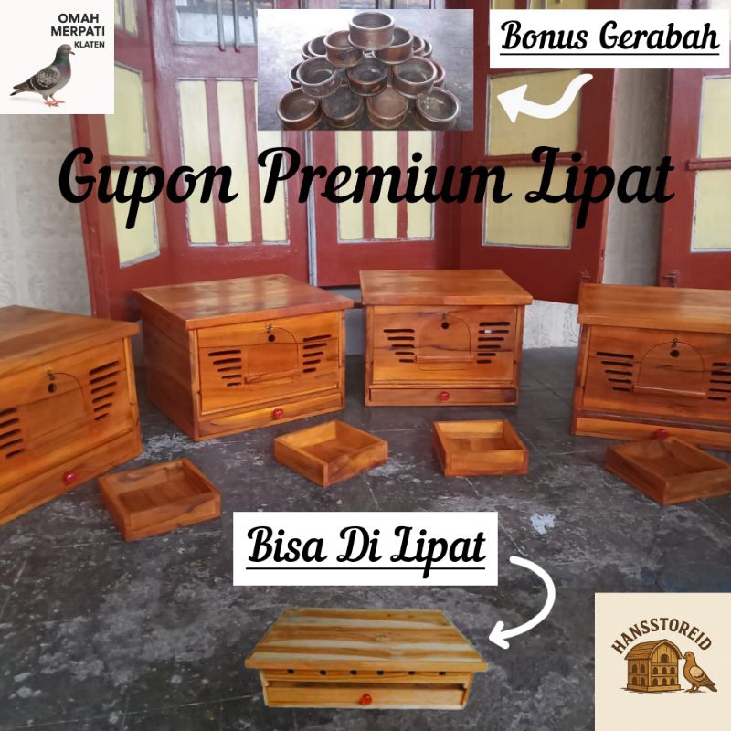 GUPON PREMIUM LIPAT KAYU TEBAL HALUS RAPI MOTIF GARIS GRATIS ONGKIR