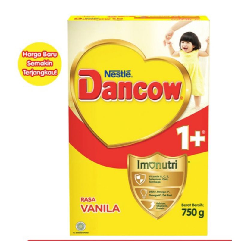 

SUSU DANCOW 1+ TERSEDIA KEMASAN BOX DENGAN 2 VARIAN RASA ( VANILLA/ MADU ASLI) BERAT 700G