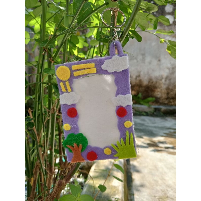 GANTUNGAN KUNCI BINGKAI FOTO POLAROID KAIN FLANEL