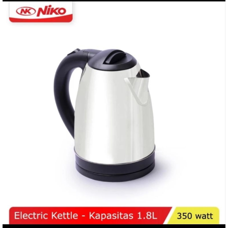 Teko listrik Niko NK EK 18, pemanas air 1.8L, watt kecil