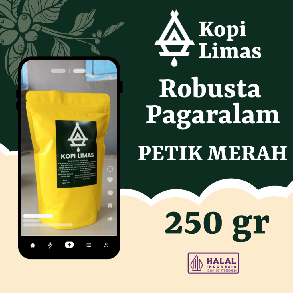 

Kopi Bubuk Cap Limas 250gr Coffee Pagaralam Palembang