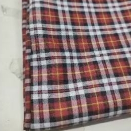 [Gulungan] kotak merah seragam grosir kain jahit konveksi atasan bawahan rok kemeja anak kantor