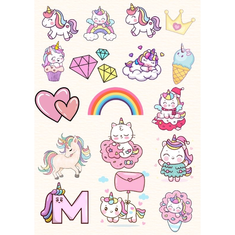 

Stiker Sticker sheet Aesthetic Kuda Poni anti Air Aksesoris Laptop Hp Tumblr Buku