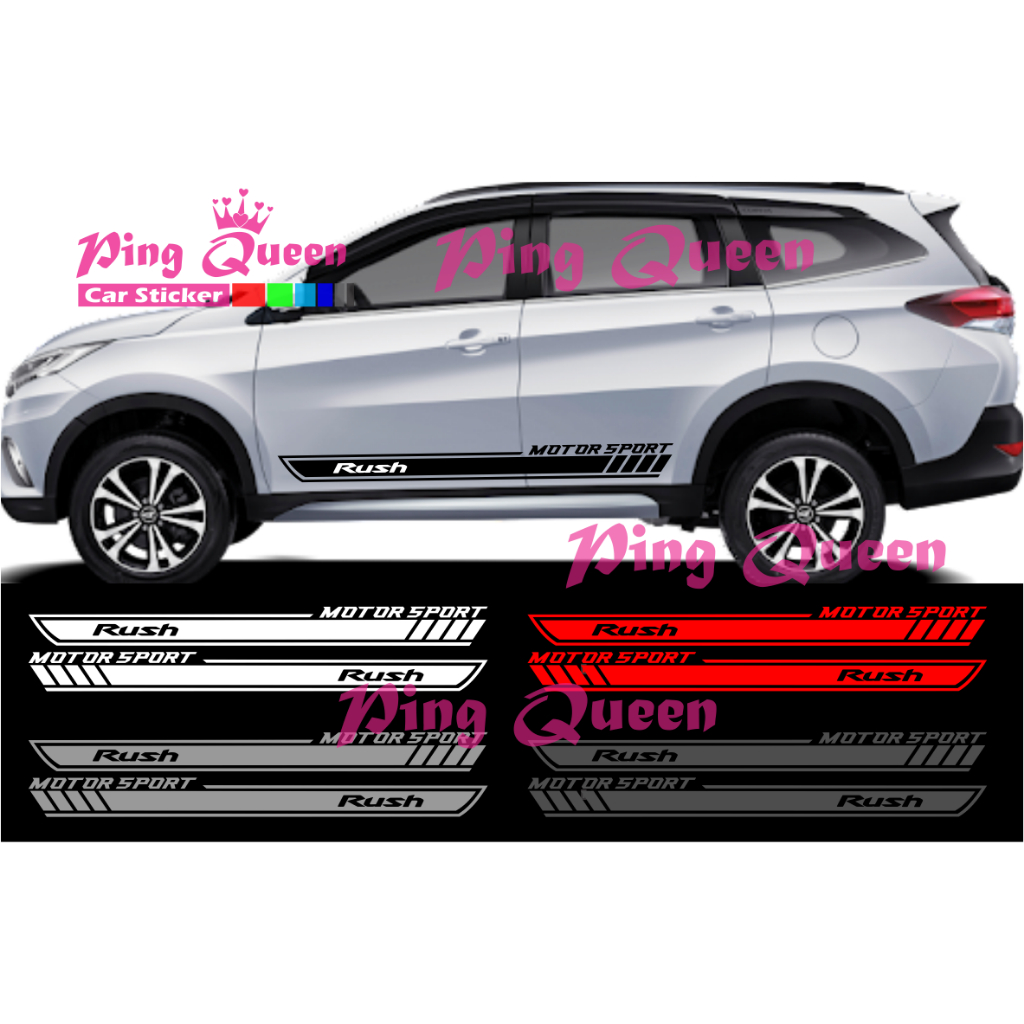 Sticker stiker mobil rush cutting sticker mobil toyota rush sticker mobil terbaru