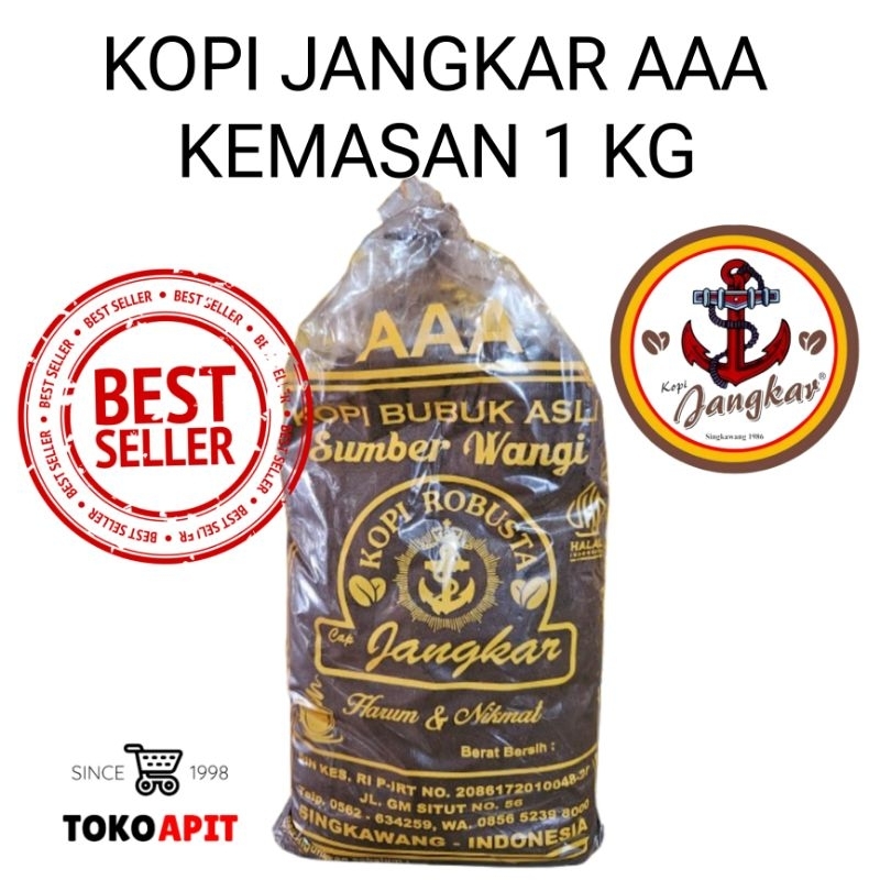 

KOPI BUBUK JANGKAR ASLI SINGKAWANG ISI 1 KG / KOPI BUBUK ROBUSTA JANGKAR AAA ASLI KALIMANTAN