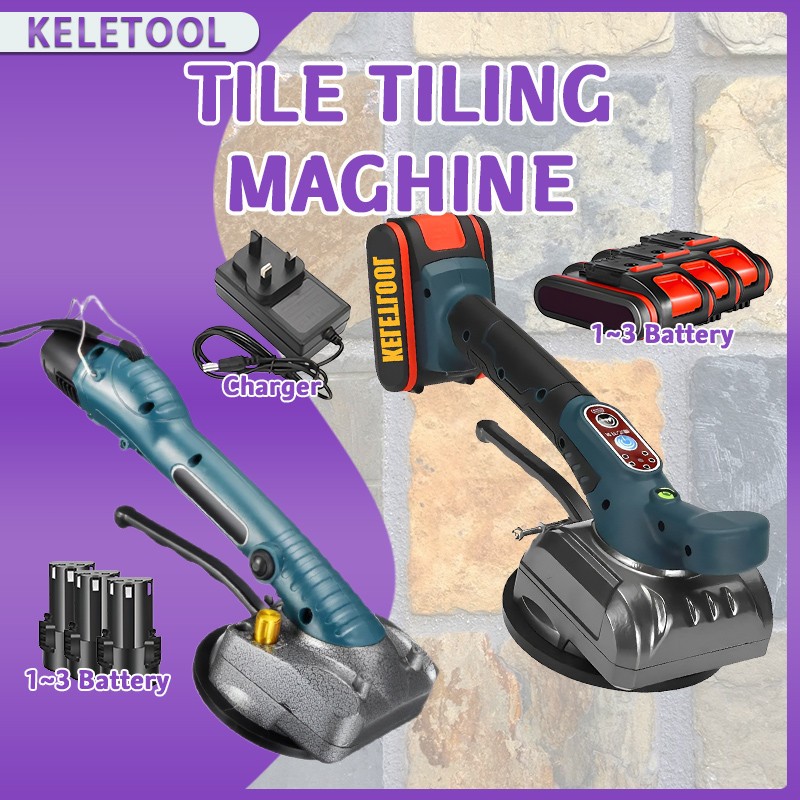 Alat Perata Ubin Listrik Ubin Lantai Ubin Dinding Ubin Bergetar Alat Tempel Otomatis Li-ion Tanpa Ka