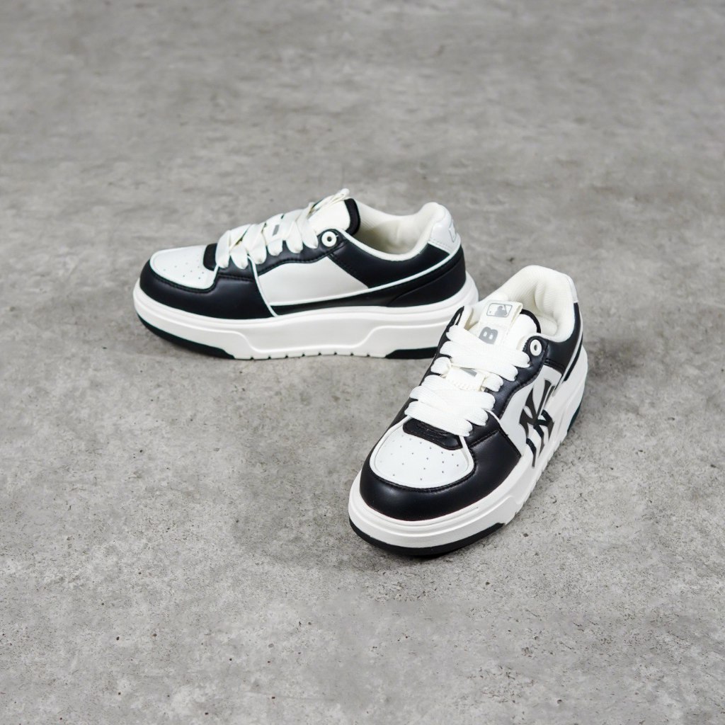 Sepatu MLB NY LINER BLACK IVORY WHITE SNEAKER 100% ORIGINAL
