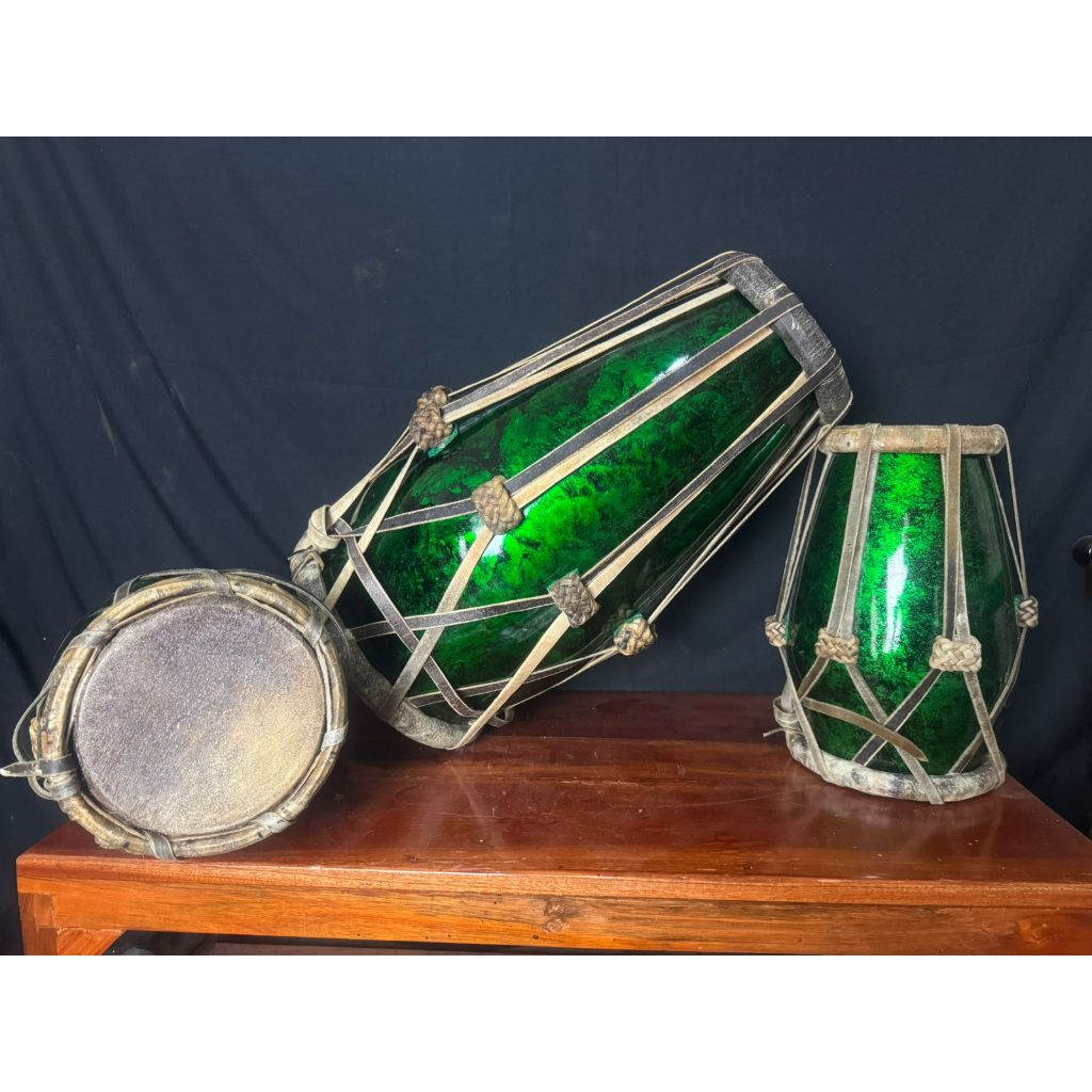 Kendang Jaipong Rampak Kayu Nangka Marble Green