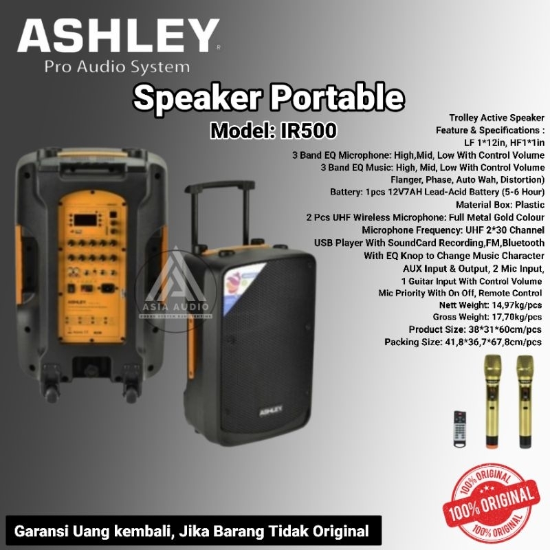 SPEAKER PORTABLE ASHLEY IR500