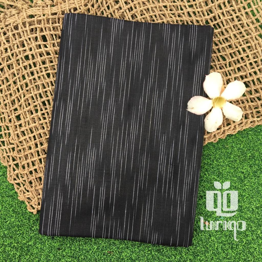 LURIQO LURIK GERIMIS HITAM KAIN ASLI TENUN TRADISIONAL SURJAN