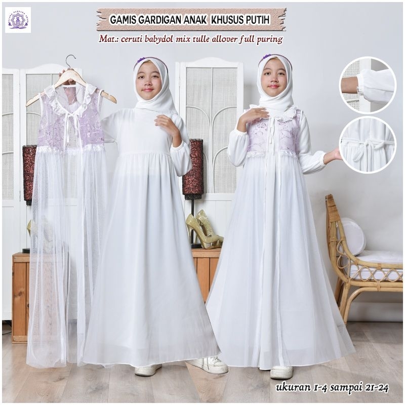 Grosir gamis anak khusus putih