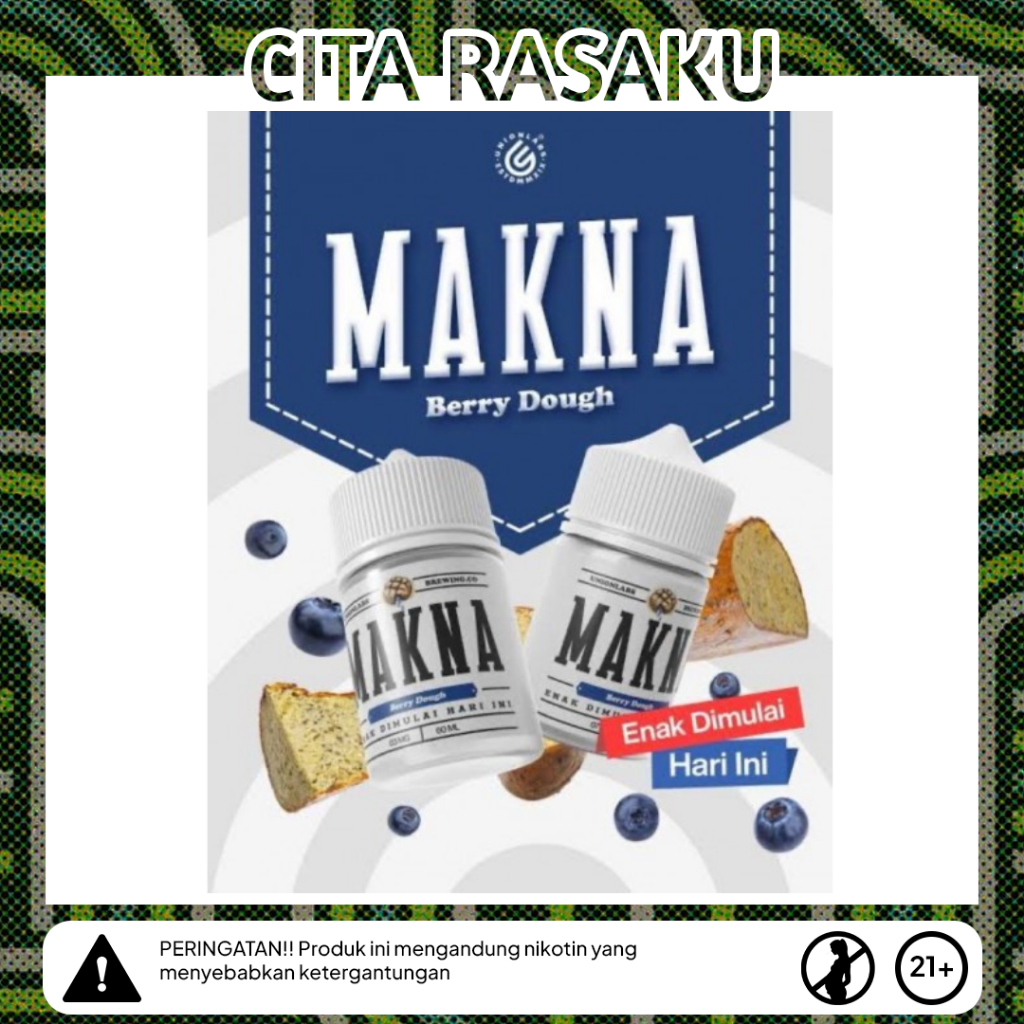 MAKNA V1 BERRY DOUGH 60ML LIQUID FREEBASE AUTHENTIC LIQUID