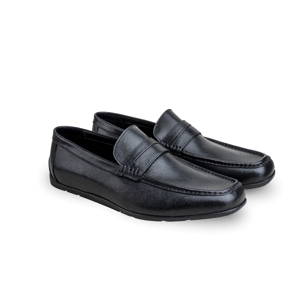 TERAMO BLACK Sepatu Kulit Loafers Pria by Mario Minardi