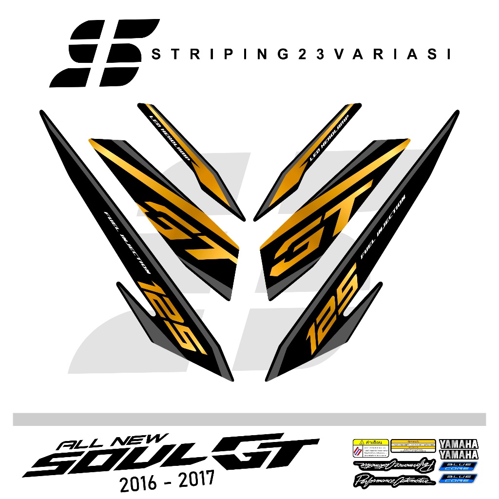 STIKER STRIPING MIO SOUL GT 125 ROBOT 2016-2017 GRAFIS VARIASI 001