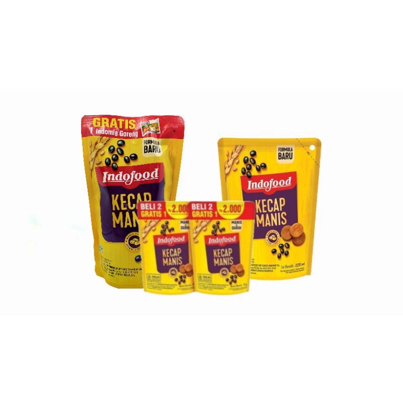 

KECAP MANIS INDOFOOD 77g /225ml / 77g Beli 2 gratis 1