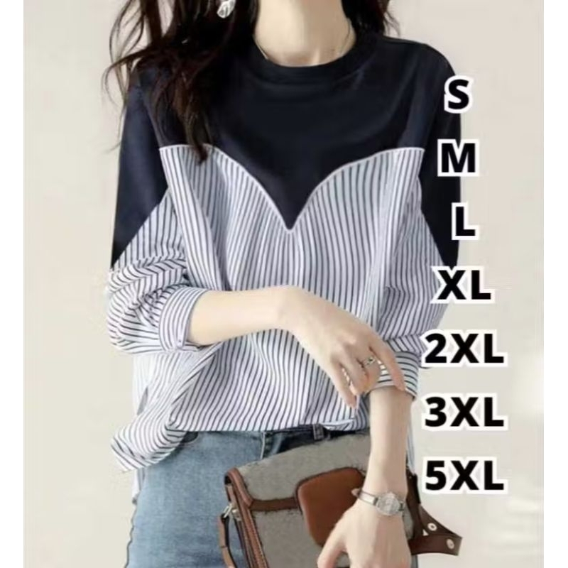 ISSANA Baju Blus Atasan Wanita Jumbo//S M L XL XXL XXXL 5XL//Blus Wanita Korean Style Big Size