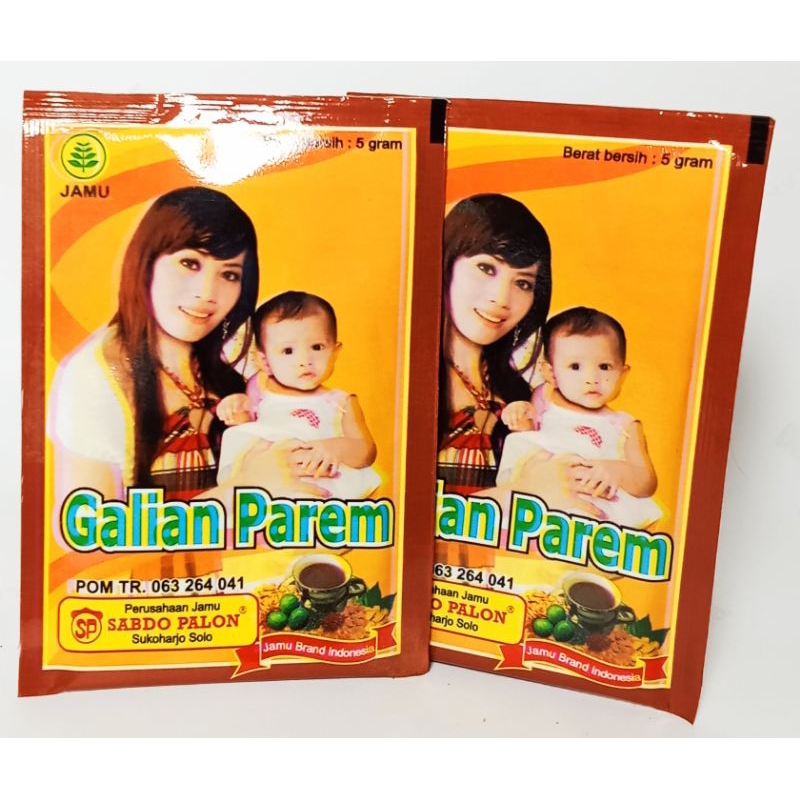 

JAMU GALIAN PAREM CAP SABDO PALON KEMASAN PACK ISI 10 SACHET