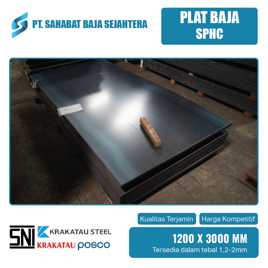 Plat Hitam - Plat SPHC - Plat Mild Steel - Plat Esser 1200 X 3000