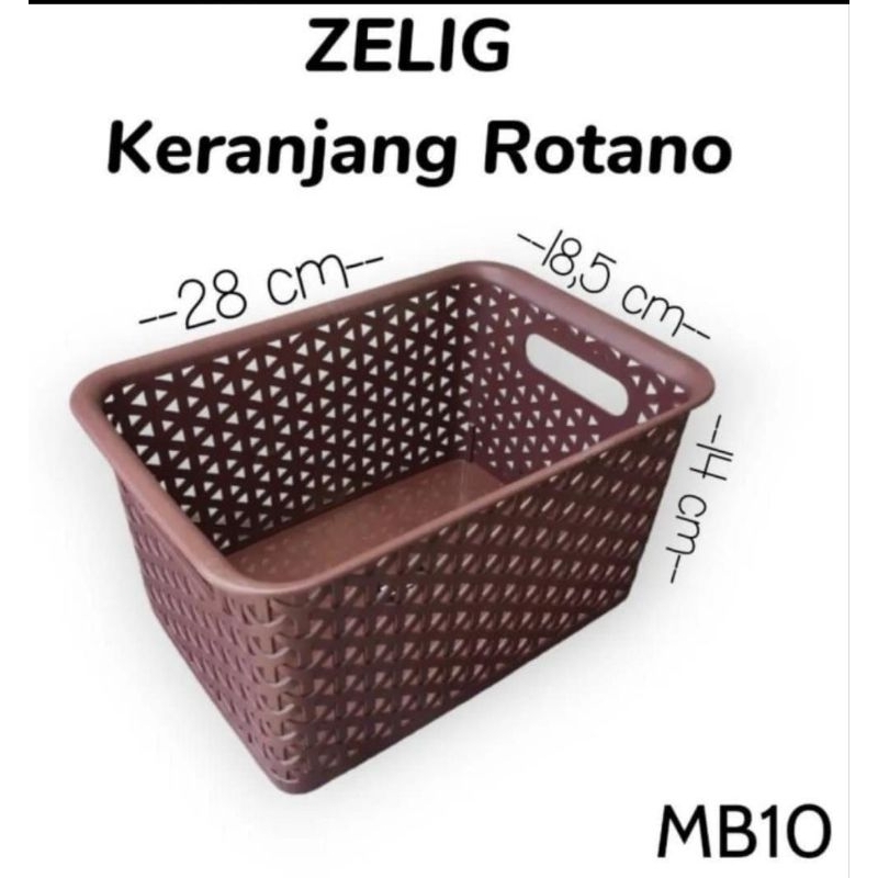 Keranjang Zelig Rotan | Keranjang Plastik Motif Rotan | Keranjang Rotan
