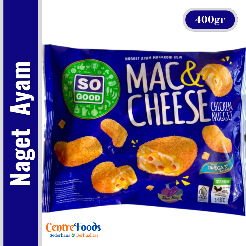 

Naget Ayam Mac & Cheese - Chicken Nugget Mac & Cheese SO GOOD | 400gr [ Harga Per BKS ]