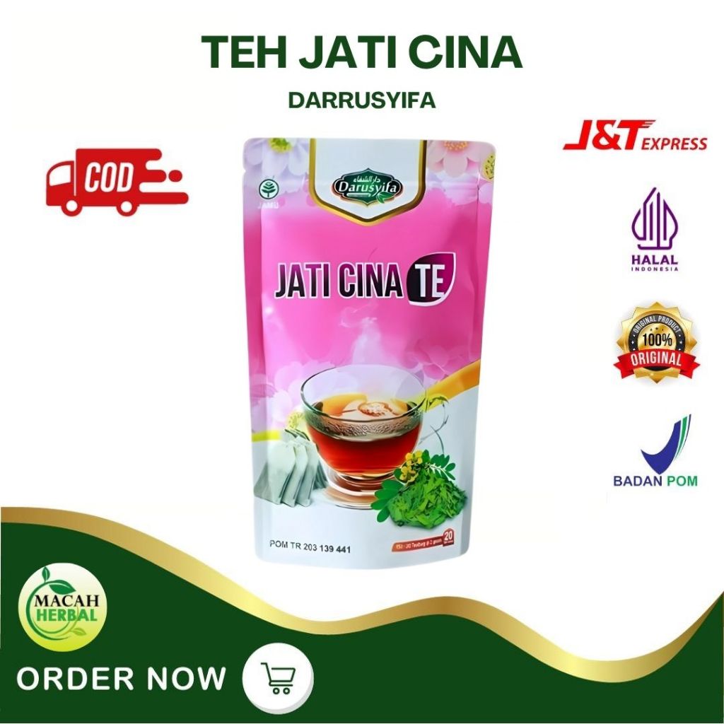 

MACAH HERBAL - TEH CELUP DAUN JATI CINA DARUSYIFA TEH PELANGSING DIET ALAMI TEH CELUP HERBAL ISI 20