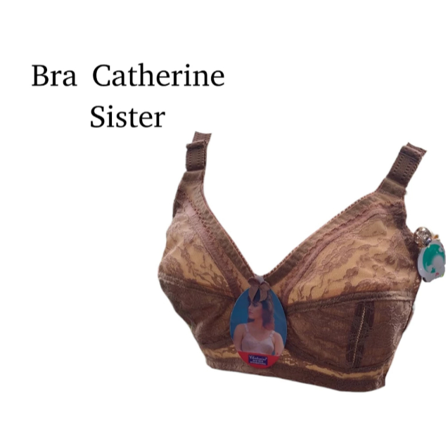 BH Wanita Catherinechan Sister Original 100% | Bra Burkat Tanpa Kawat Tanpa Busa Kait 2 Tali Lebar
