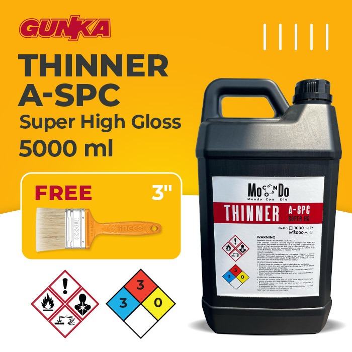 Thinner A Special Super High Gloss (5L) MOCONDO MCD-THSPRHG5000 Tiner SPC+ Cairan Pengencer Cat Kayu