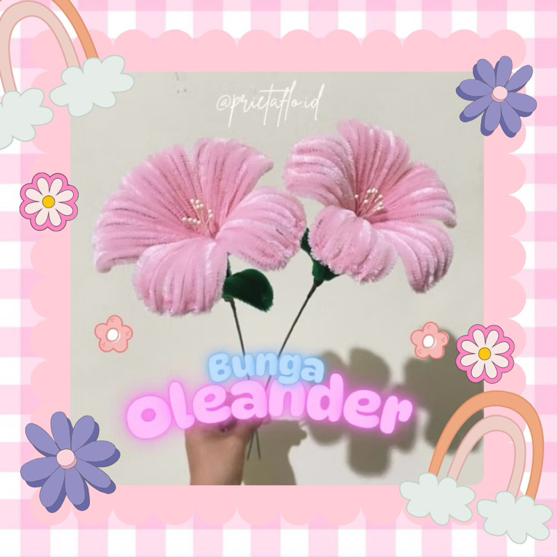 [[ OLEANDER ]] Bunga Kawat Bulu Satuan / Bunga Kawat Bulu 1 Tangkai / Bunga Kawat Bulu Pertangkai / 