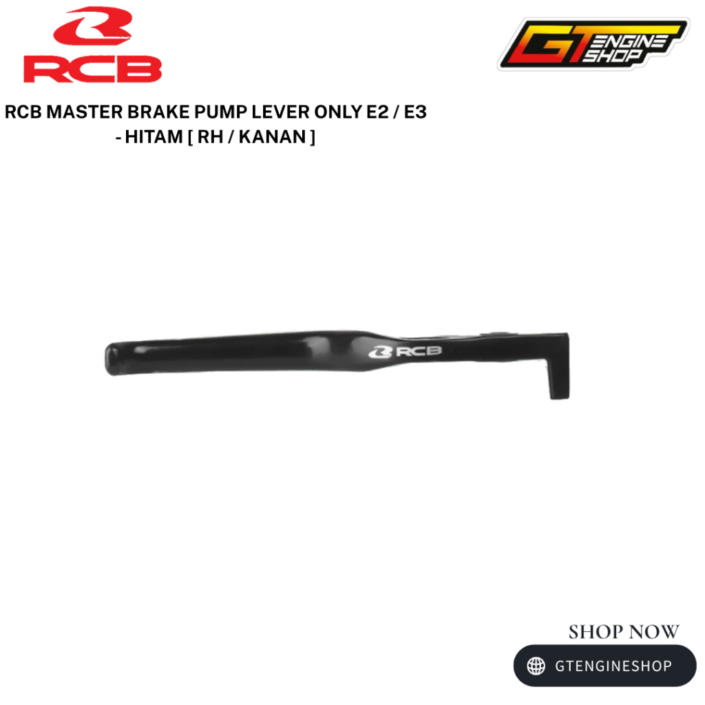 RCB MASTER BRAKE PUMP LEVER ONLY E2 / E3 - HITAM [KANAN] MASTER REM RCB E2 E3 LEVER ONLY KANAN
