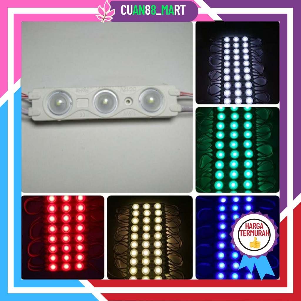 【COD】【TERMURAH】Lampu Led MODUL 3 Mata Besar Smd 12Volt dan 24Volt Waterproof