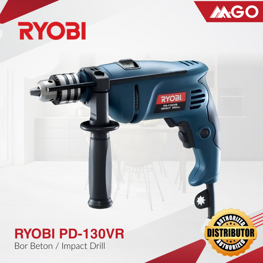Ryobi Bor Listrik Impact 13mm PD-130VR – Bor Beton, Kayu, & Besi Tangguh