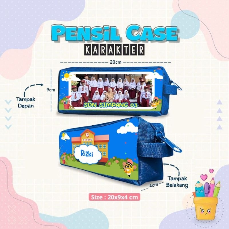 

TEMPAT PENSIL CUSTOM GAMBAR TULISAN SUKA SUKA UNTUK TPA PAUD SD MI