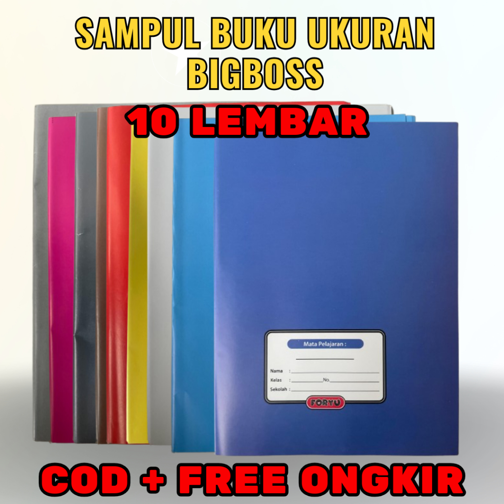 

BIG BOSS | BOXY | 10 LEMBAR | SAMPUL BUKU WARNA WARNI BOXY BIG BOSS DENGAN LABEL NAMA | MURAH DAN TERLARIS