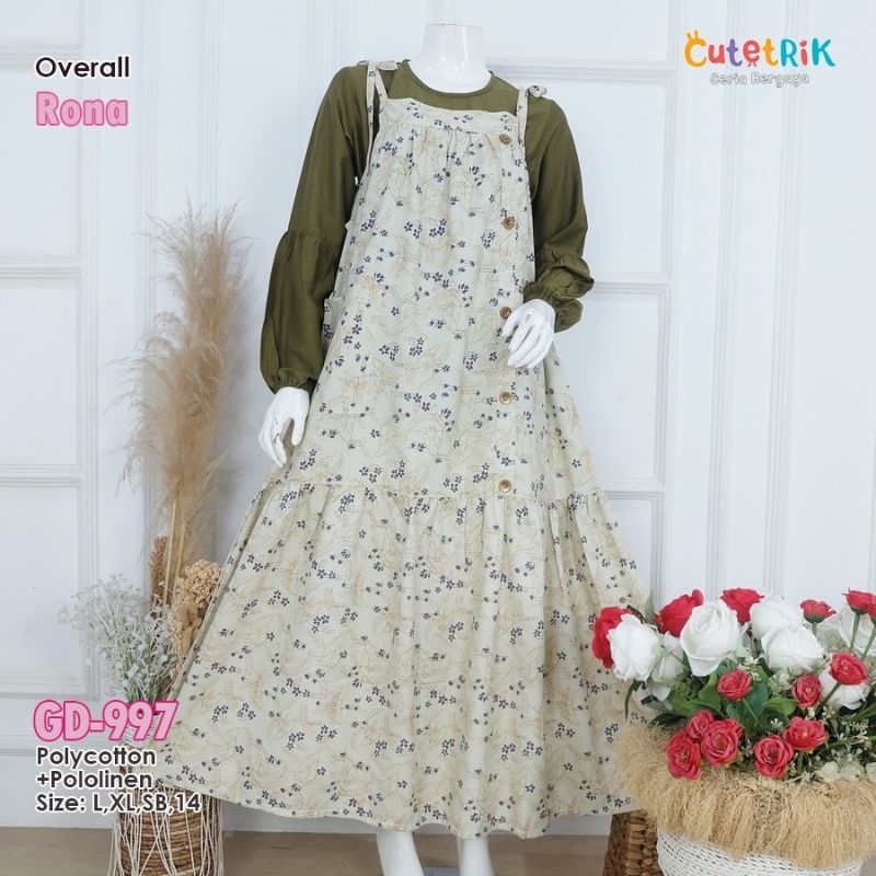 Baju Anak Perempuan Overall Rona by Cutetrik