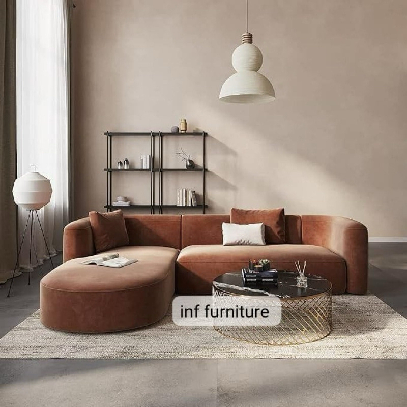 sofa L minimalis sofa keluarga tipe L model estetik